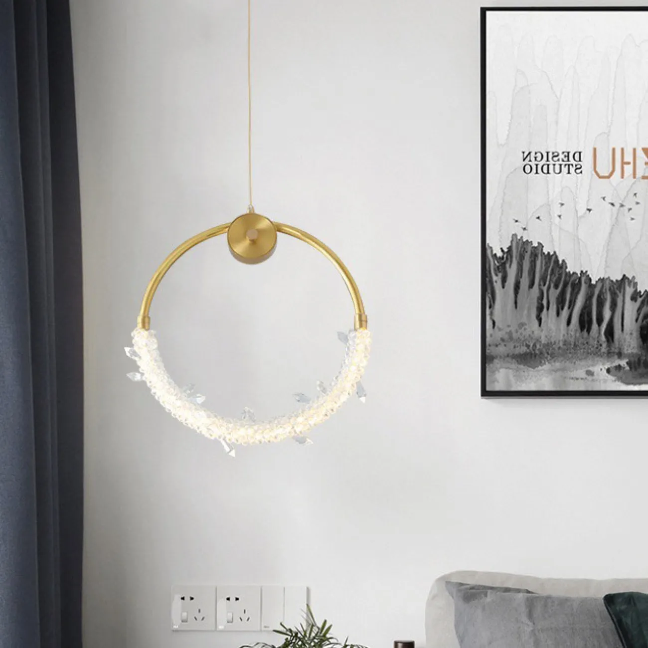 Подвесной светильник ACOSTA brass D 46 от ImperiumLoft