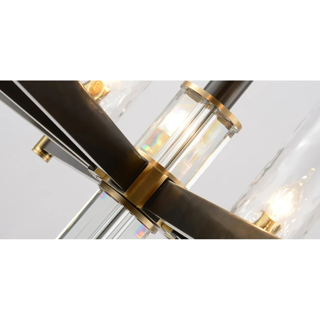 Люстра LIAISON TWO-TIER black and brass Chandelier 6