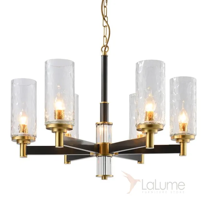 Люстра LIAISON TWO-TIER black and brass Chandelier 6