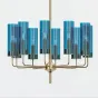 Люстра Hans-Agne Jakobsson Brass Blue Glass Tube Chandelier 6 Hans-Agne Jakobsson от ImperiumLoft