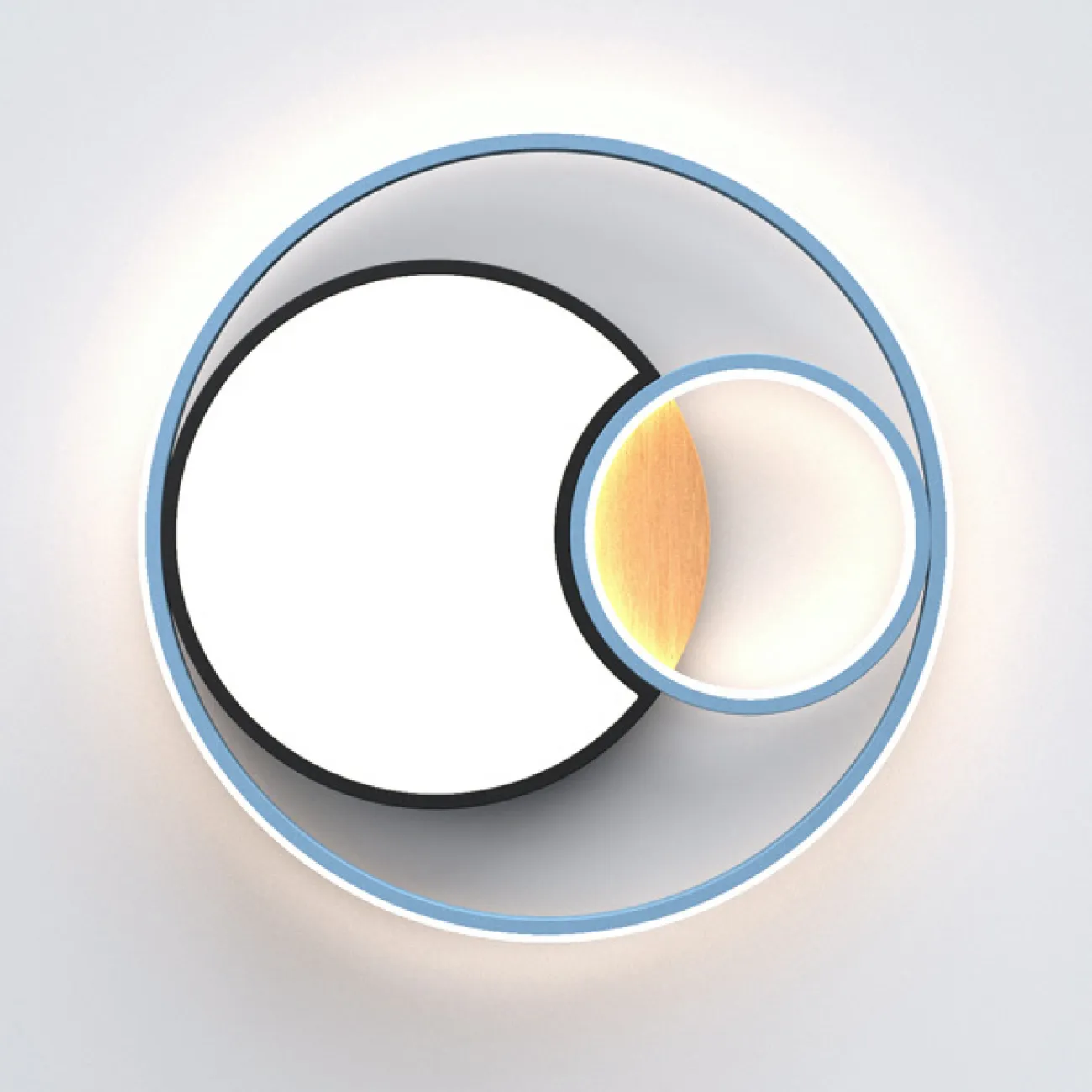 Серия потолочных светодиодных светильников в виде светящихся дисков с декором из светлого дерева LAUST D40 Grey Серия потолочных светодиодных светильников в виде светящихся дисков с декором из светлого дерева LAUST D40 Grey