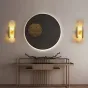 Настенный светильник с мраморным плафоном вытянутой цилиндрической формы THEME WALL H35
