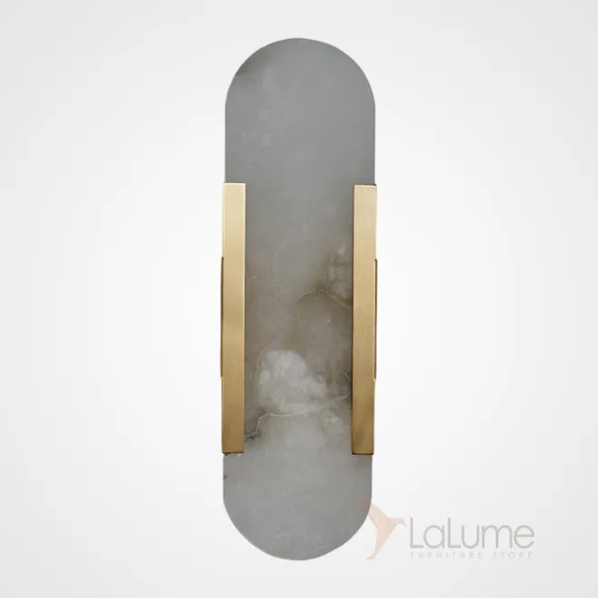 Настенный светильник с мраморным плафоном вытянутой цилиндрической формы THEME WALL H35 Настенный светильник с мраморным плафоном вытянутой цилиндрической формы THEME WALL H35