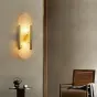 Настенный светильник с мраморным плафоном вытянутой цилиндрической формы THEME WALL H35