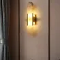 Настенный светильник с мраморным плафоном вытянутой цилиндрической формы THEME WALL H35