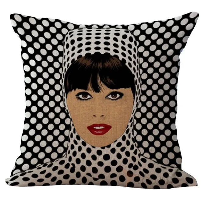 Декоративная подушка Lips and Face #6 от LaLume