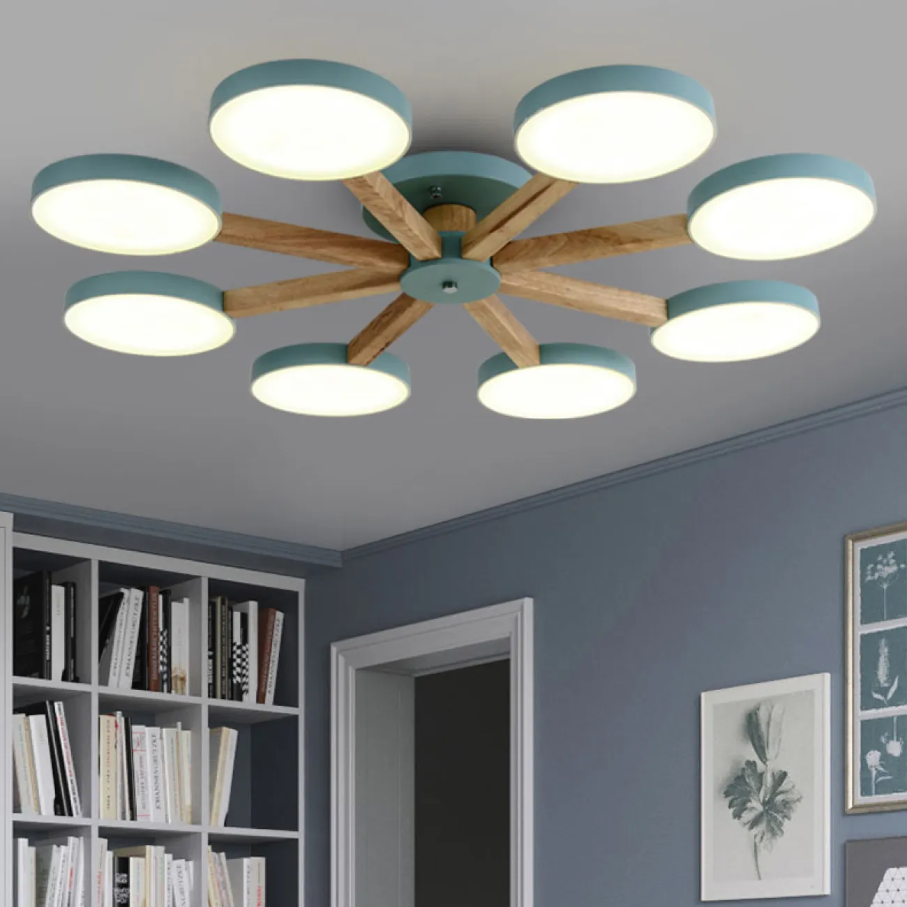 Потолочная люстра TURNA 6 Blue от ImperiumLoft Потолочная люстра TURNA 6 Blue от ImperiumLoft