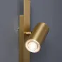 Настенный светильник с шарообразным плафоном из стекла и поворотным спотом на вытянутом прямоугольном корпусе CURD