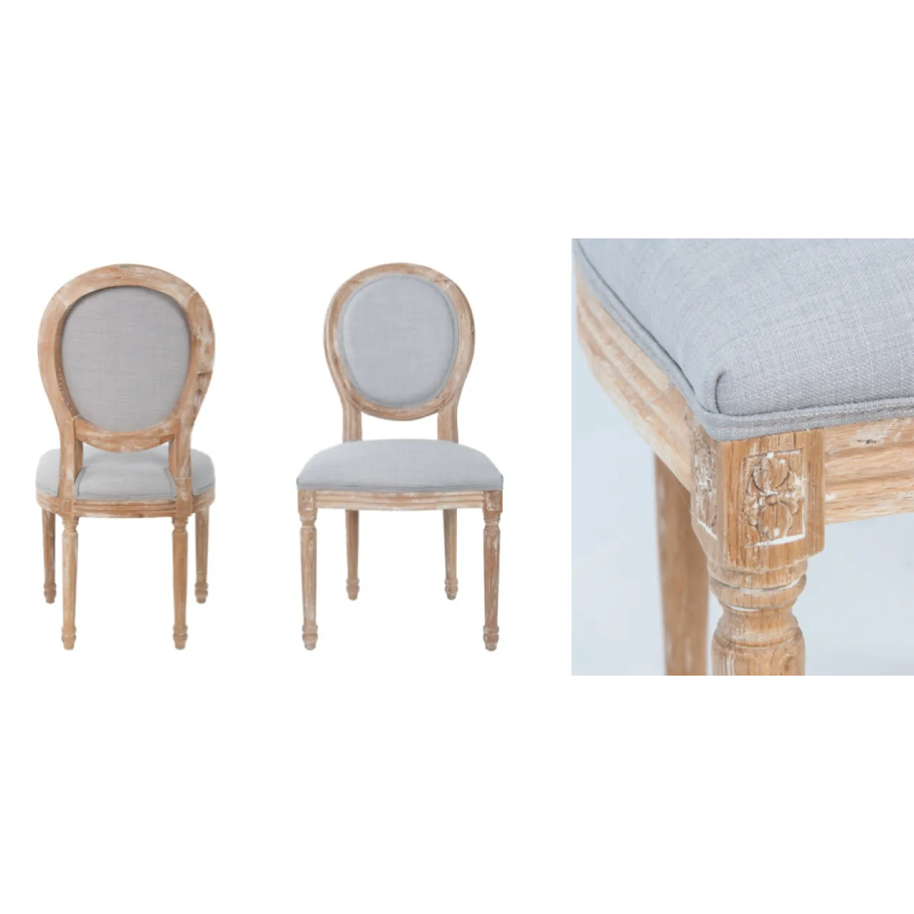 Стул French chairs Provence Light grey Chair от LaLume