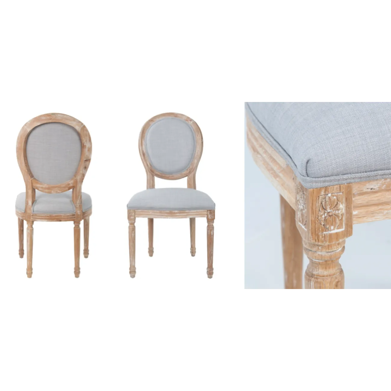 Стул French chairs Provence Light grey Chair от LaLume