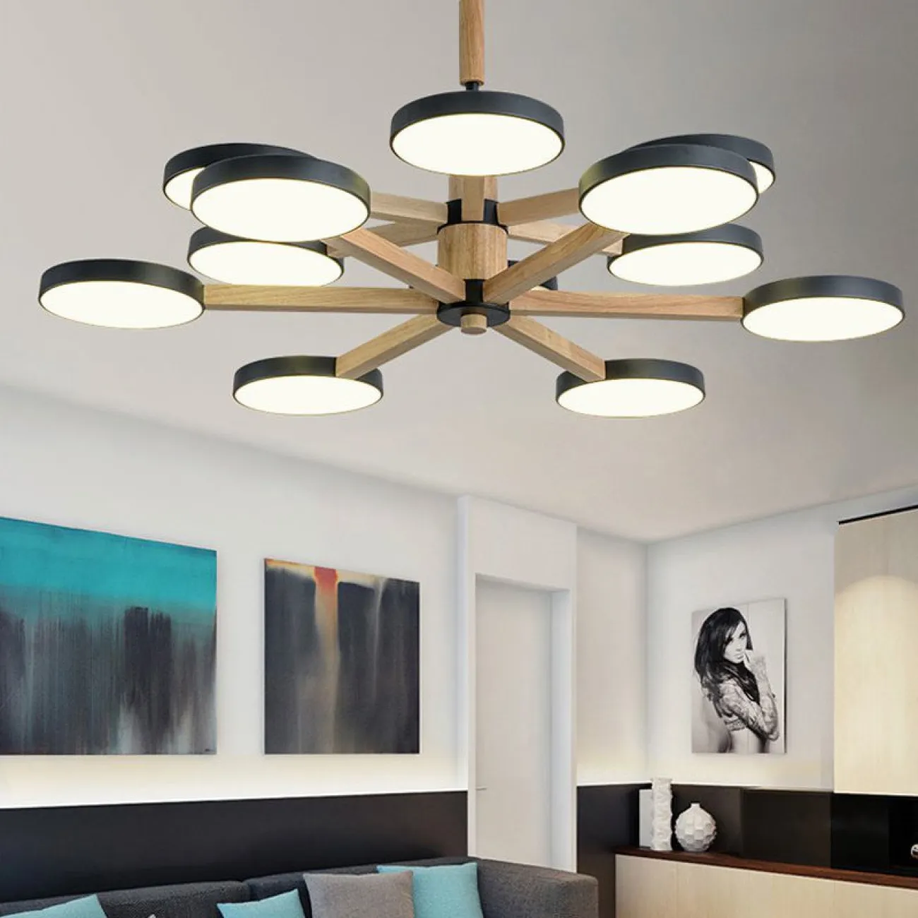 Подвесная люстра TURNA DBL L6 White от ImperiumLoft