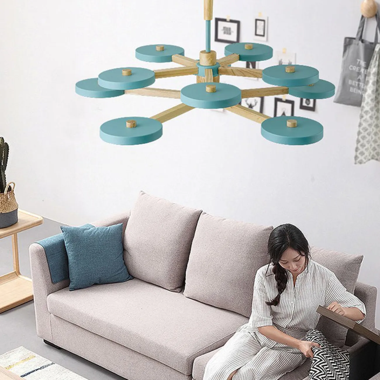 Подвесная люстра TURNA DBL L6 White от ImperiumLoft