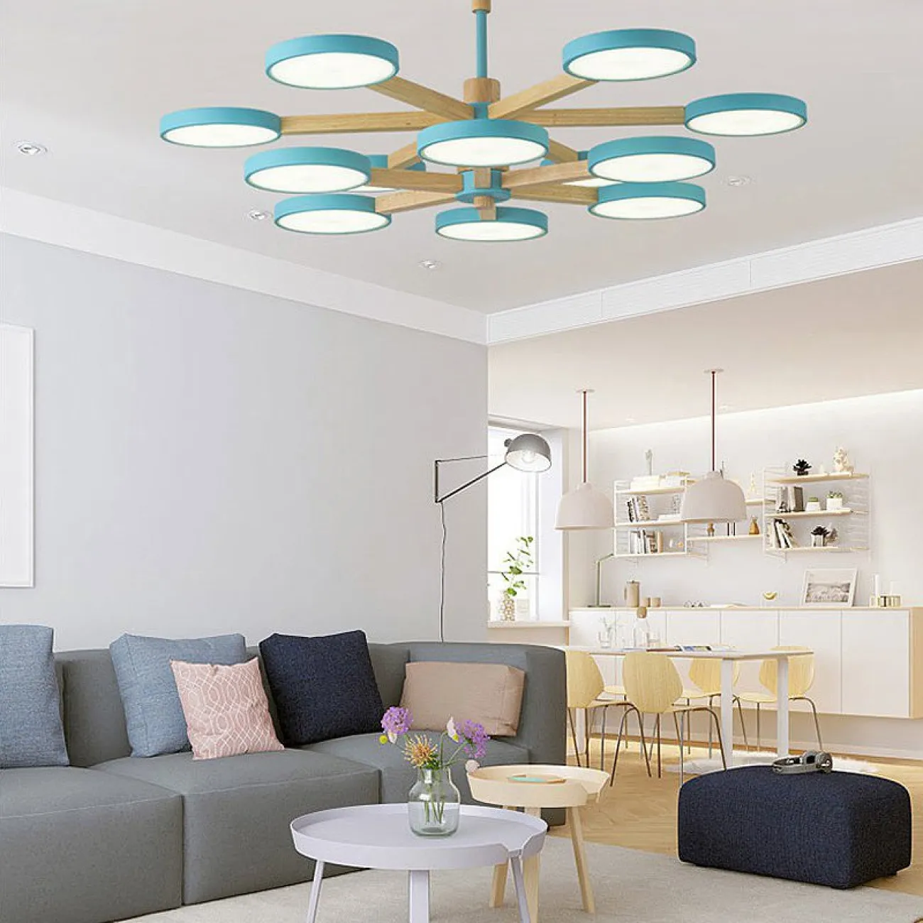 Подвесная люстра TURNA DBL L6 White от ImperiumLoft