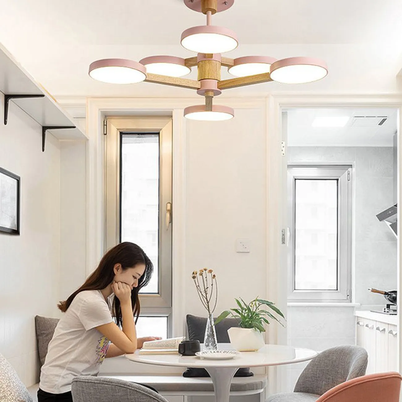 Подвесная люстра TURNA DBL L6 White от ImperiumLoft