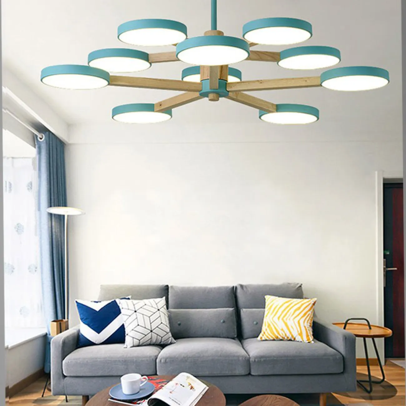 Подвесная люстра TURNA DBL L6 White от ImperiumLoft