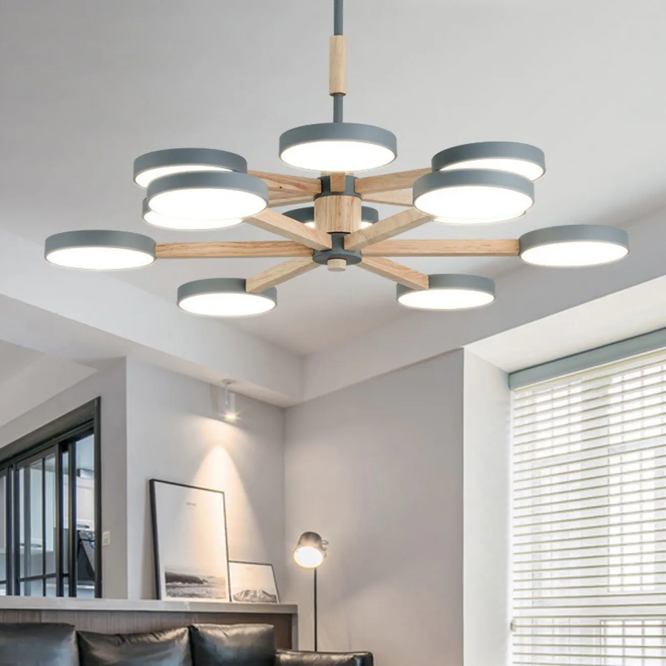 Подвесная люстра TURNA DBL L6 White от ImperiumLoft