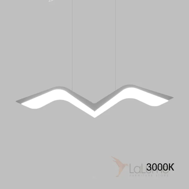 Комбинация подвесных светодиодных светильников с плафонами в форме стилизованных чаек LIESL M L1 3000К