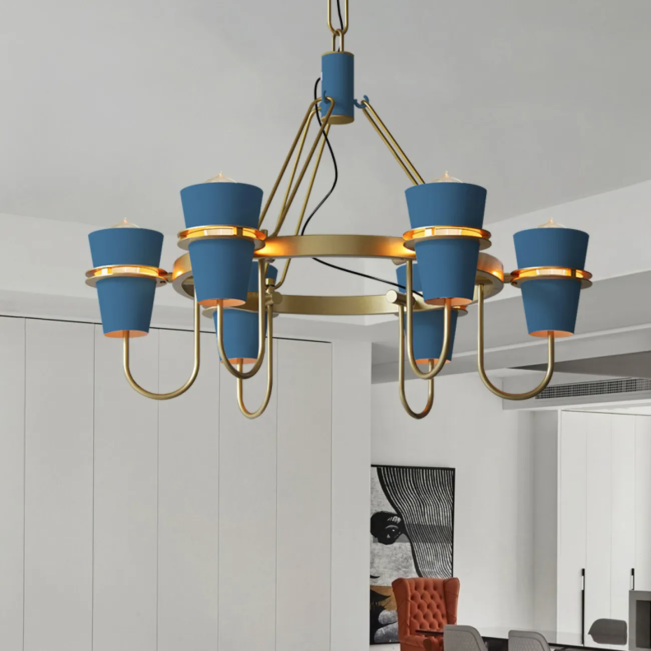 Подвесная люстра REINAR B D78 Black от ImperiumLoft