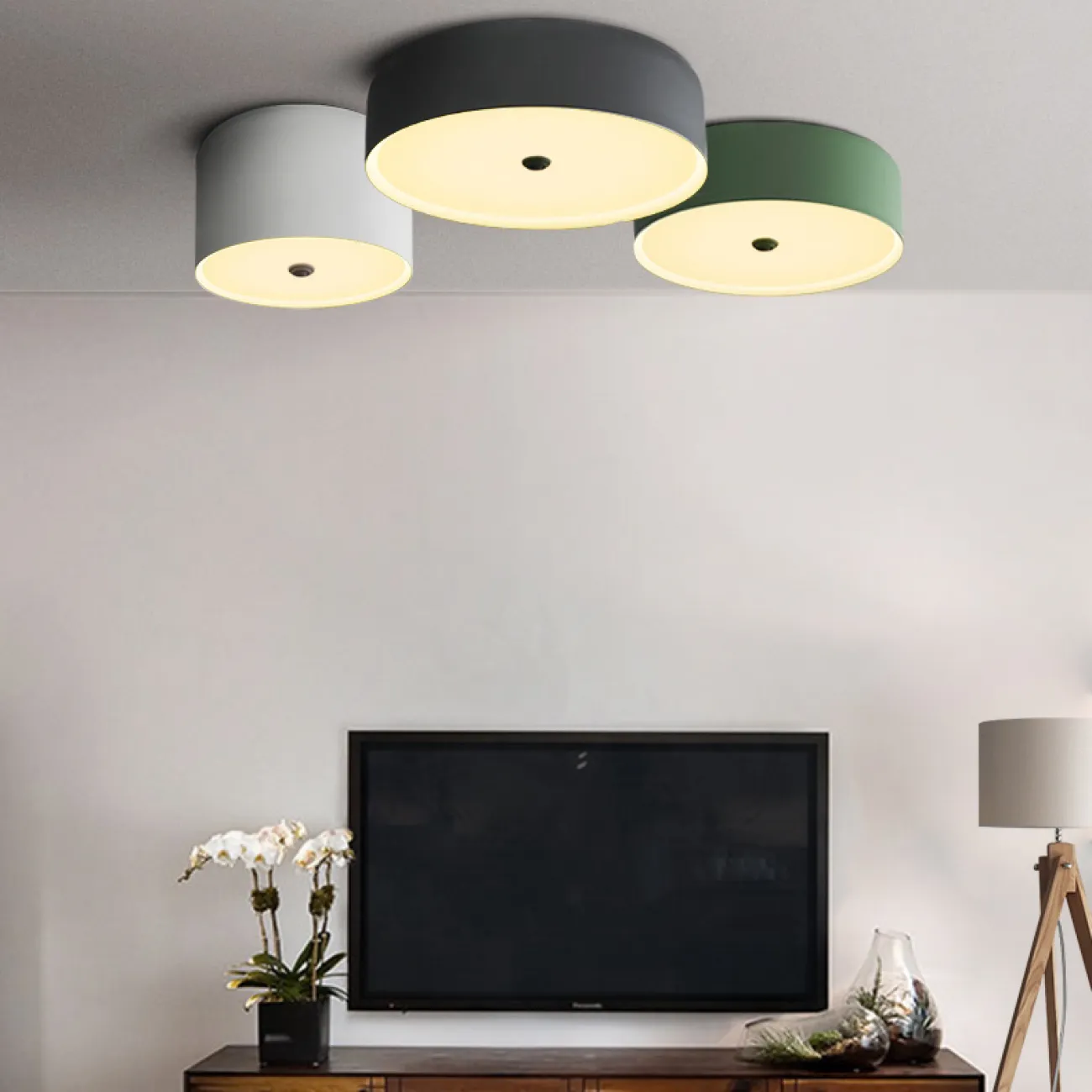 Потолочный светильник CYLINDER C Green от ImperiumLoft