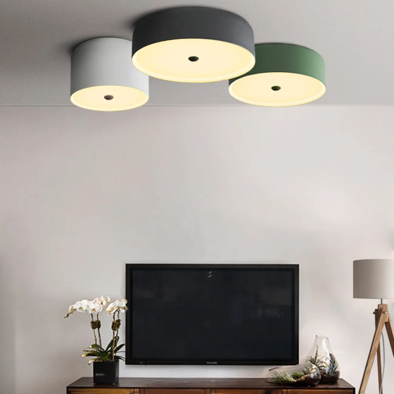 Потолочный светильник CYLINDER B Green от ImperiumLoft