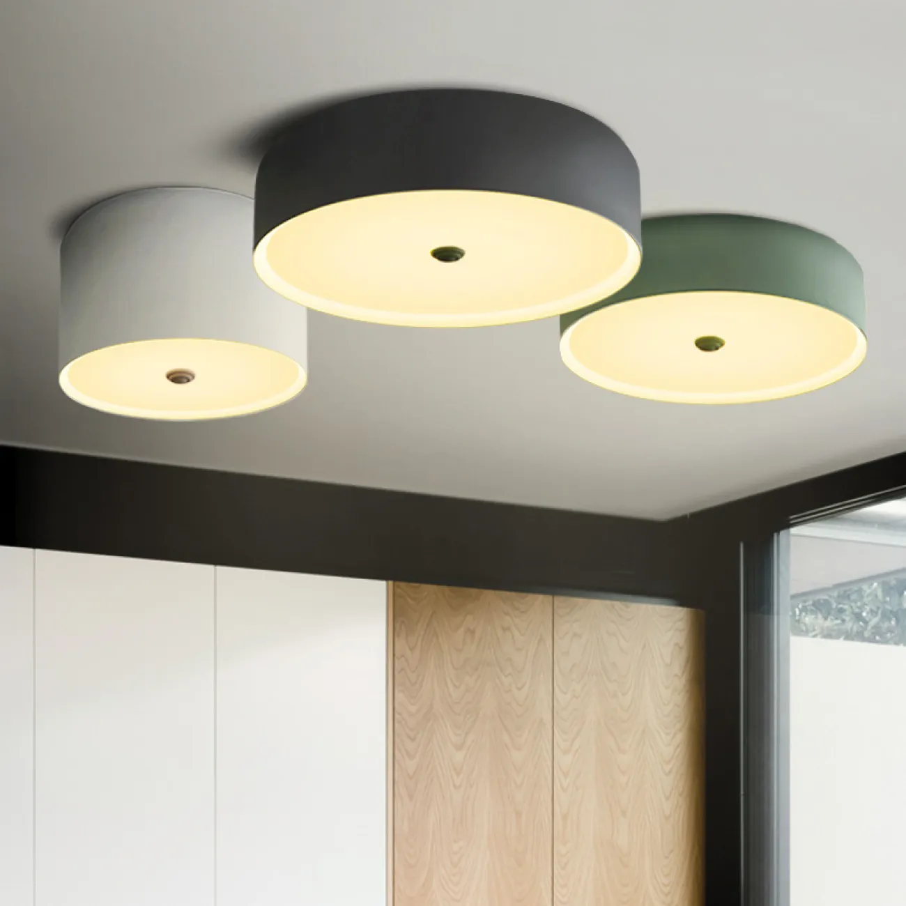 Потолочный светильник CYLINDER C Green от ImperiumLoft