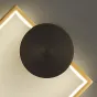 Серия настенных светодиодных светильников c декоративным диском на латунном корпусе геометрической формы WOLKE WIDE L28 Black