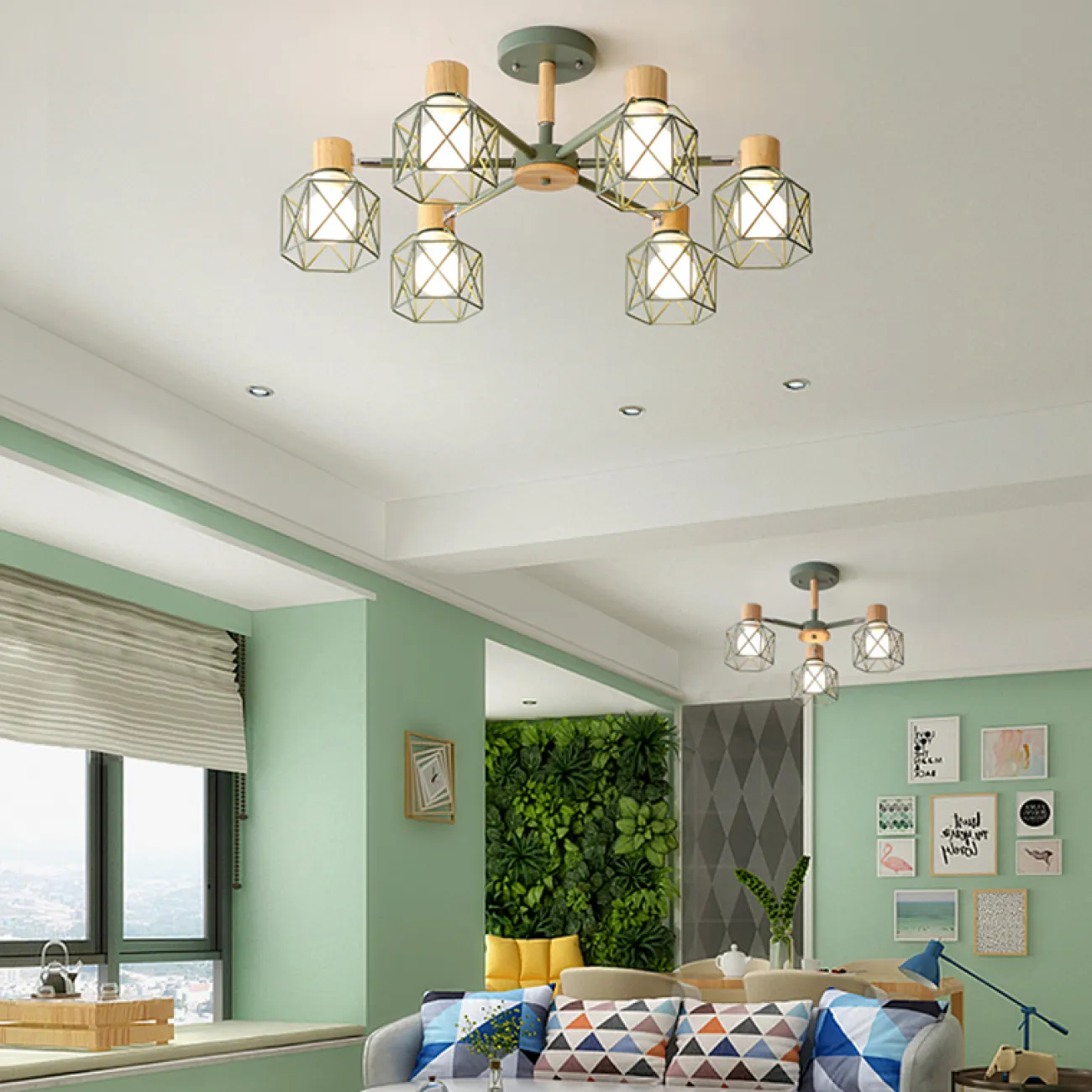 Потолочная люстра CORF B3 Black 3 lamps от ImperiumLoft
