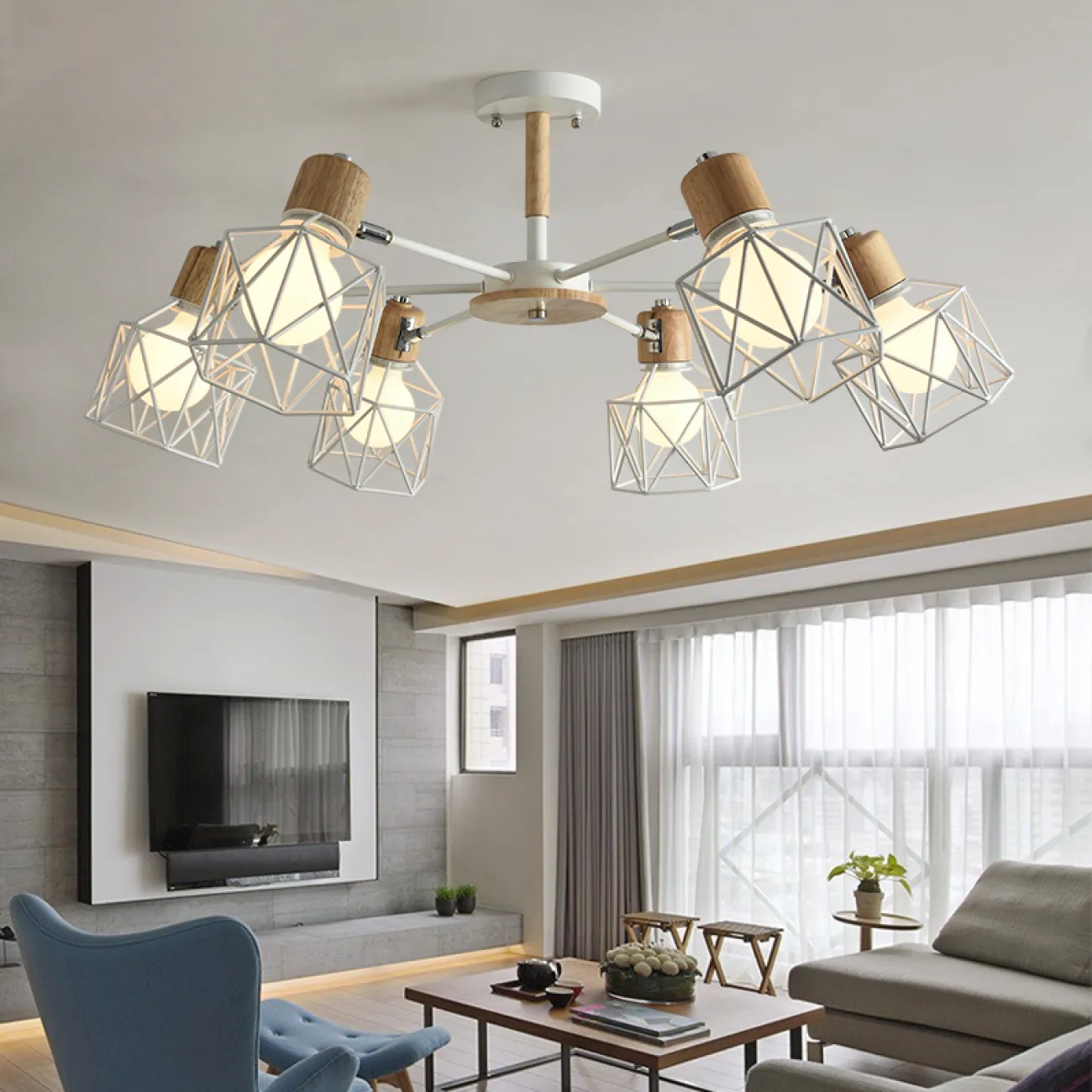 Потолочная люстра CORF B3 Black 3 lamps от ImperiumLoft
