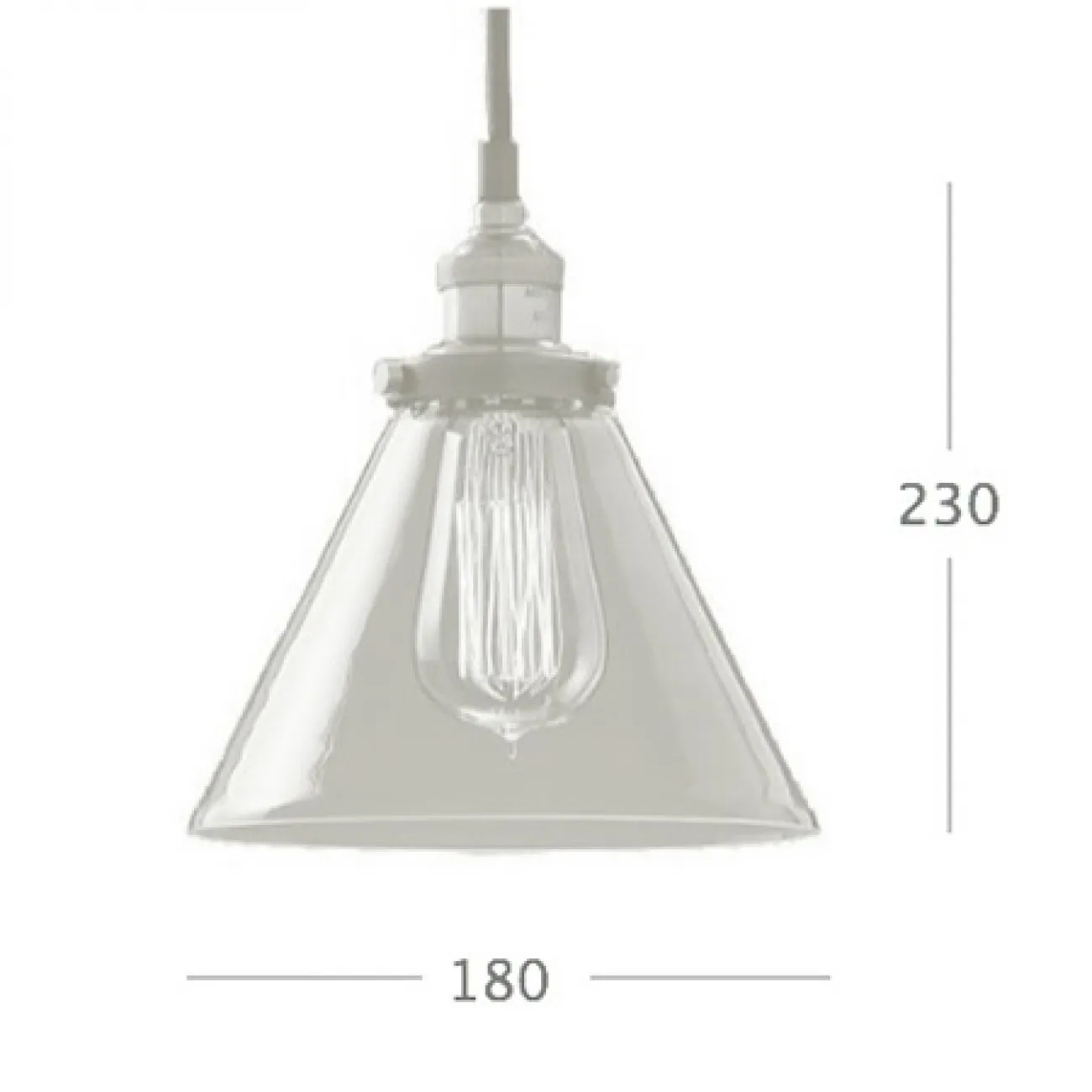 Подвесной светильник Loft Clear Glass Wide Cloche от LaLume