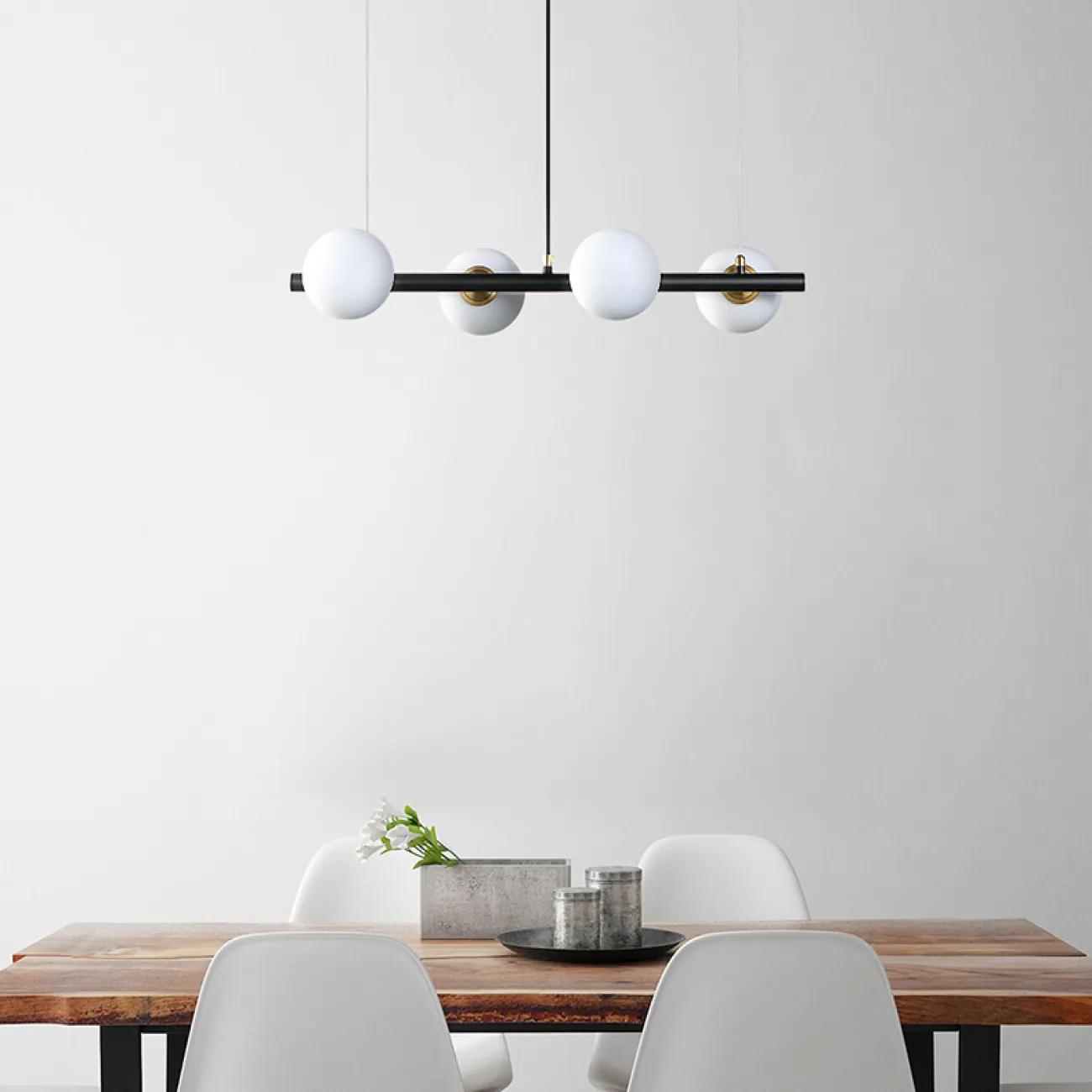 Подвесной реечный светильник HAKON L Черный от ImperiumLoft