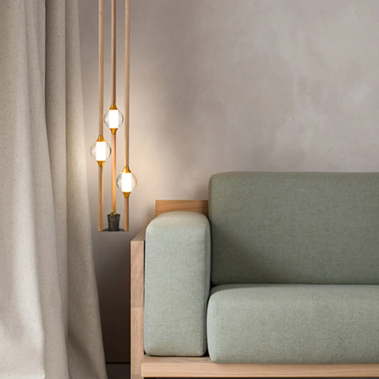 Подвесной светильник TABEO Light brown от ImperiumLoft