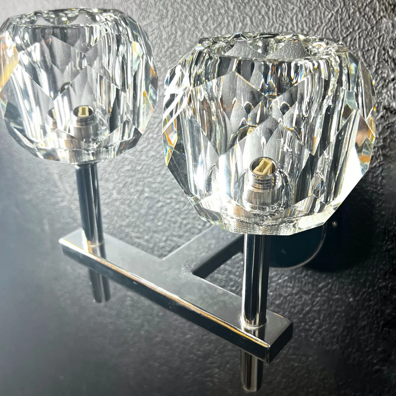 Бра RH Boule de Cristal Double Sconce Chrome от ImperiumLoft