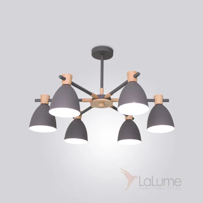 Потолочная люстра FOLKE 6 Gray от ImperiumLoft