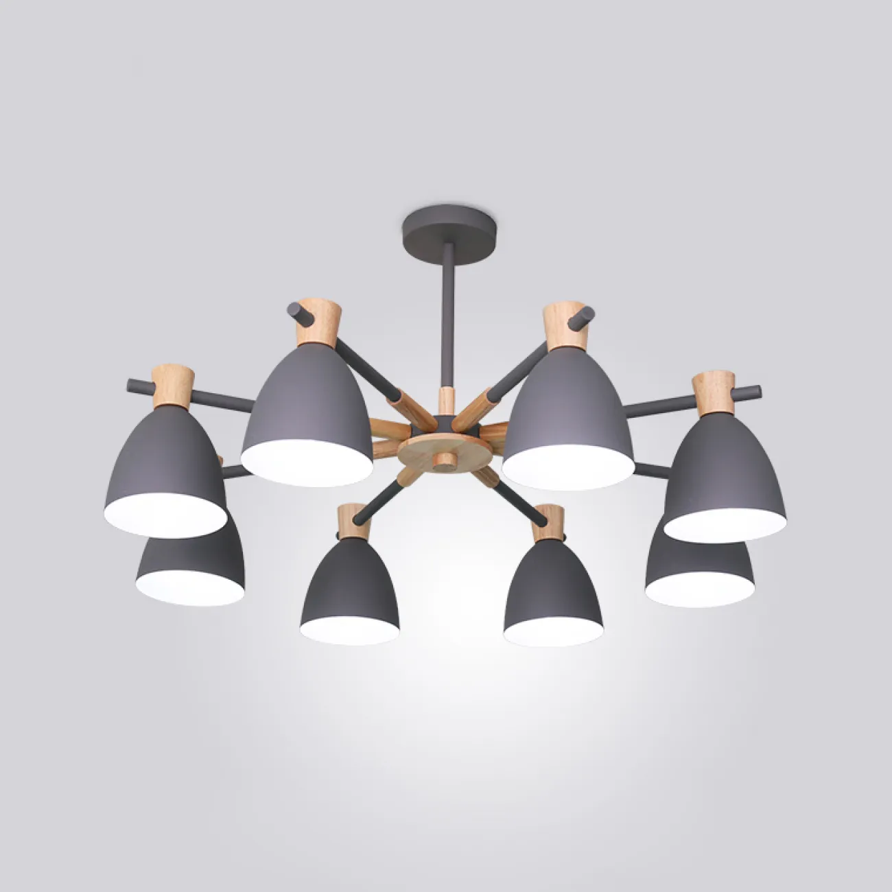 Потолочная люстра FOLKE 8 Gray от ImperiumLoft