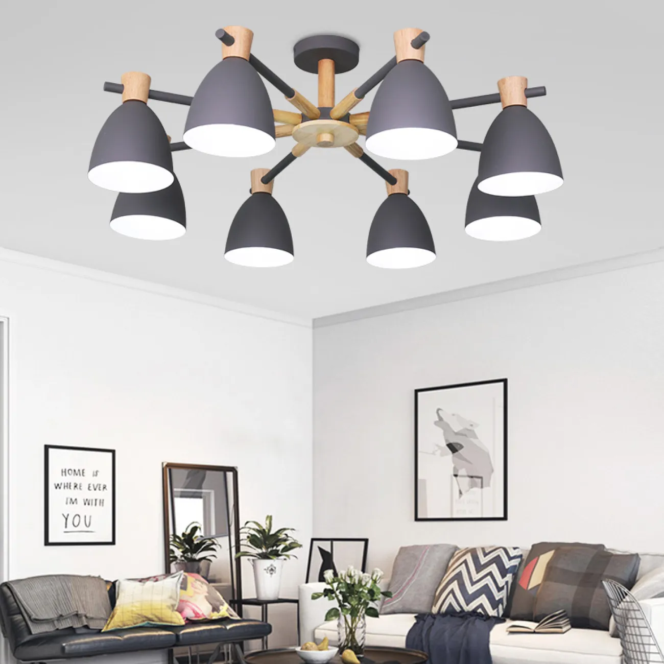 Потолочная люстра FOLKE 8 White от ImperiumLoft