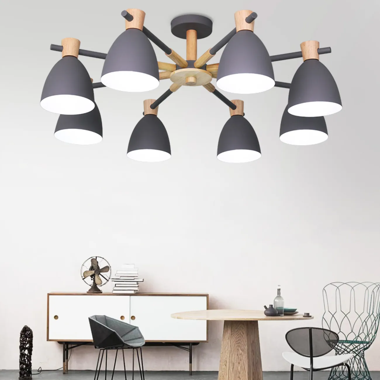 Потолочная люстра FOLKE 8 White от ImperiumLoft