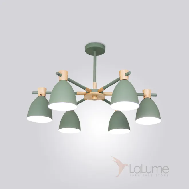 Потолочная люстра FOLKE 6 Green от ImperiumLoft