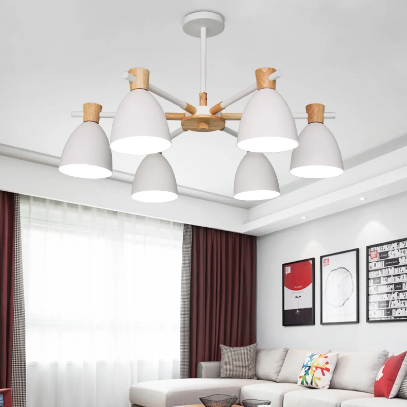 Потолочная люстра FOLKE 8 White от ImperiumLoft