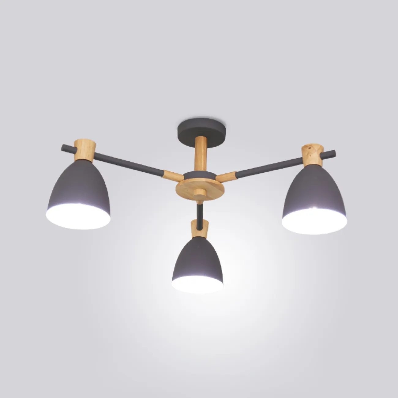 Потолочная люстра FOLKE 3 Gray от ImperiumLoft Потолочная люстра FOLKE 3 Gray от ImperiumLoft