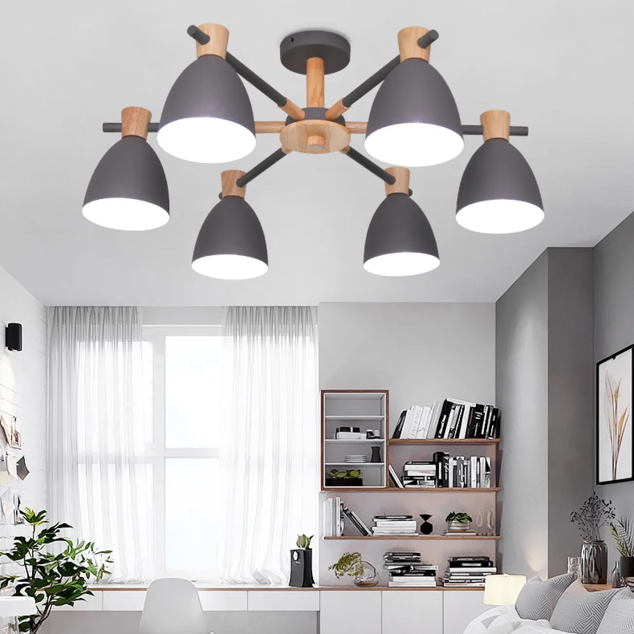 Потолочная люстра FOLKE 8 White от ImperiumLoft