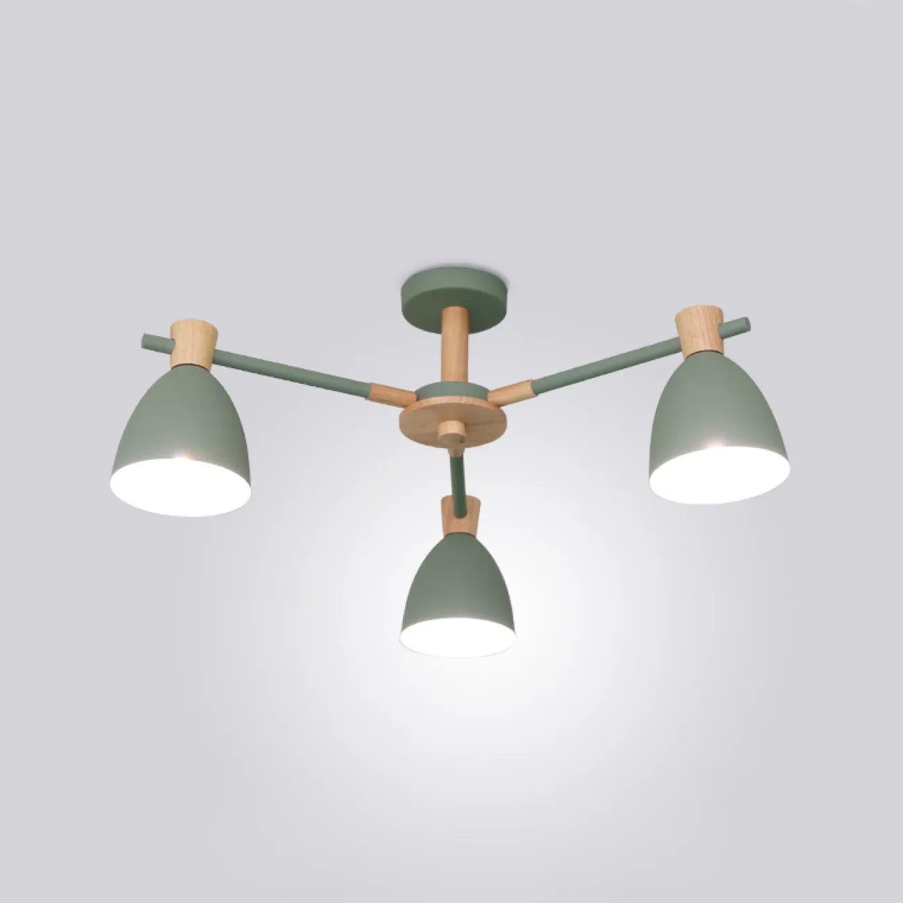Потолочная люстра FOLKE 3 Green от ImperiumLoft