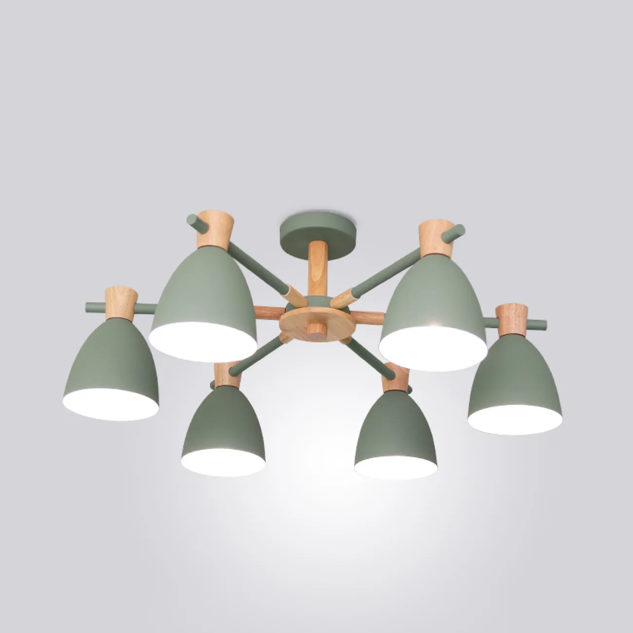 Потолочная люстра FOLKE 6 Green от ImperiumLoft