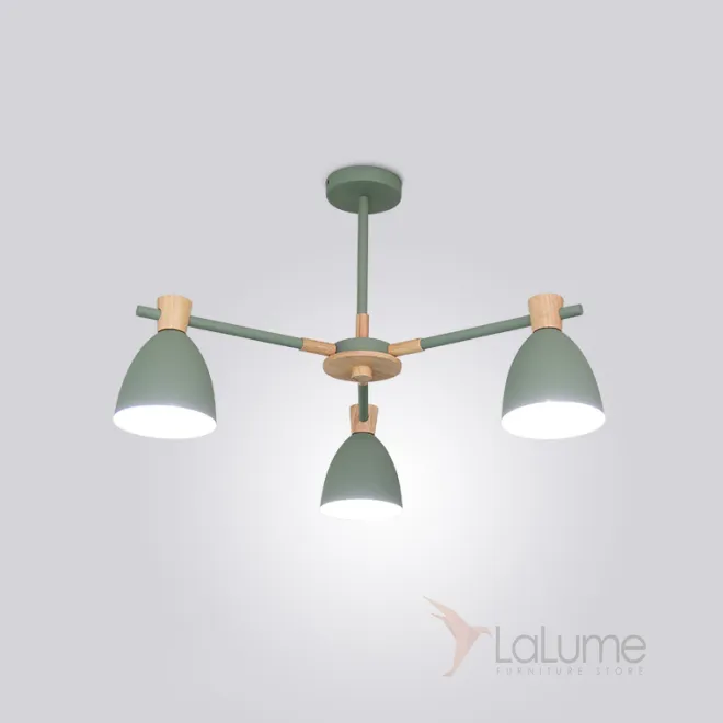 Потолочная люстра FOLKE 3 Green от ImperiumLoft