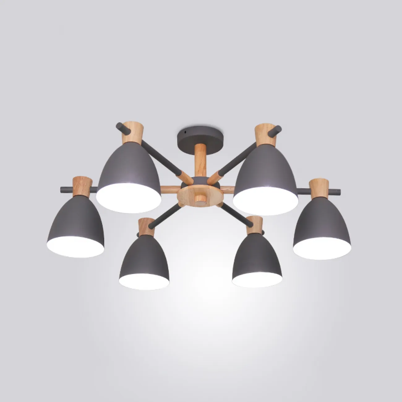 Потолочная люстра FOLKE 6 Gray от ImperiumLoft