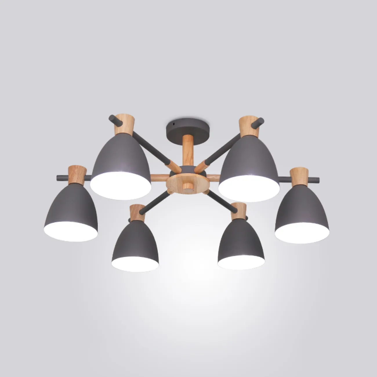 Потолочная люстра FOLKE 6 Gray от ImperiumLoft