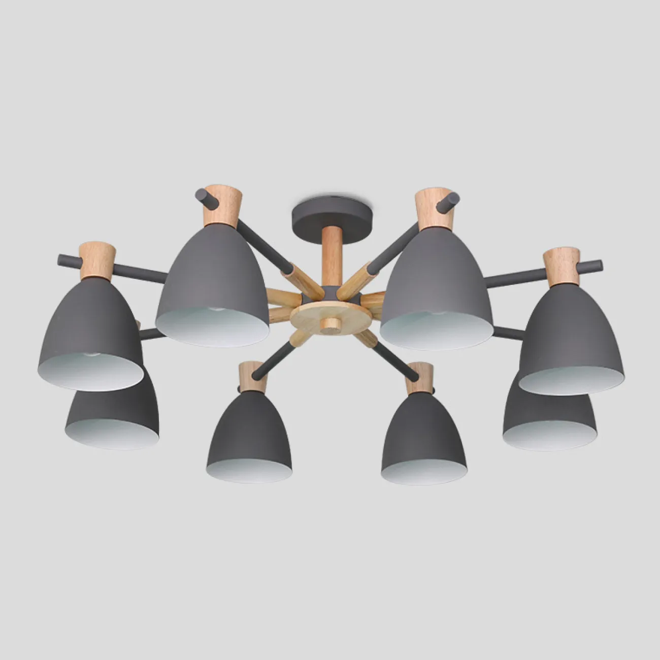 Потолочная люстра FOLKE 8 Gray от ImperiumLoft Потолочная люстра FOLKE 8 Gray от ImperiumLoft
