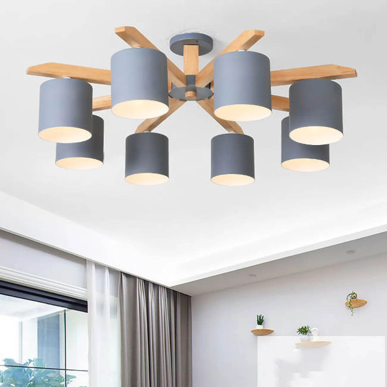 Потолочная люстра CRISS L8 Grey от ImperiumLoft