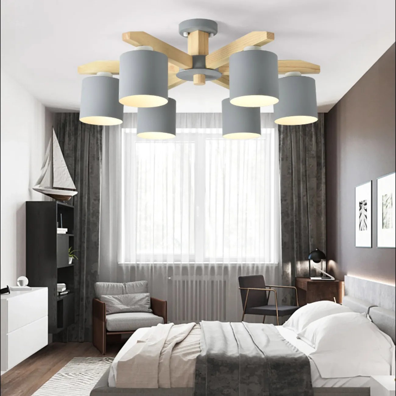 Потолочная люстра CRISS L8 Grey от ImperiumLoft