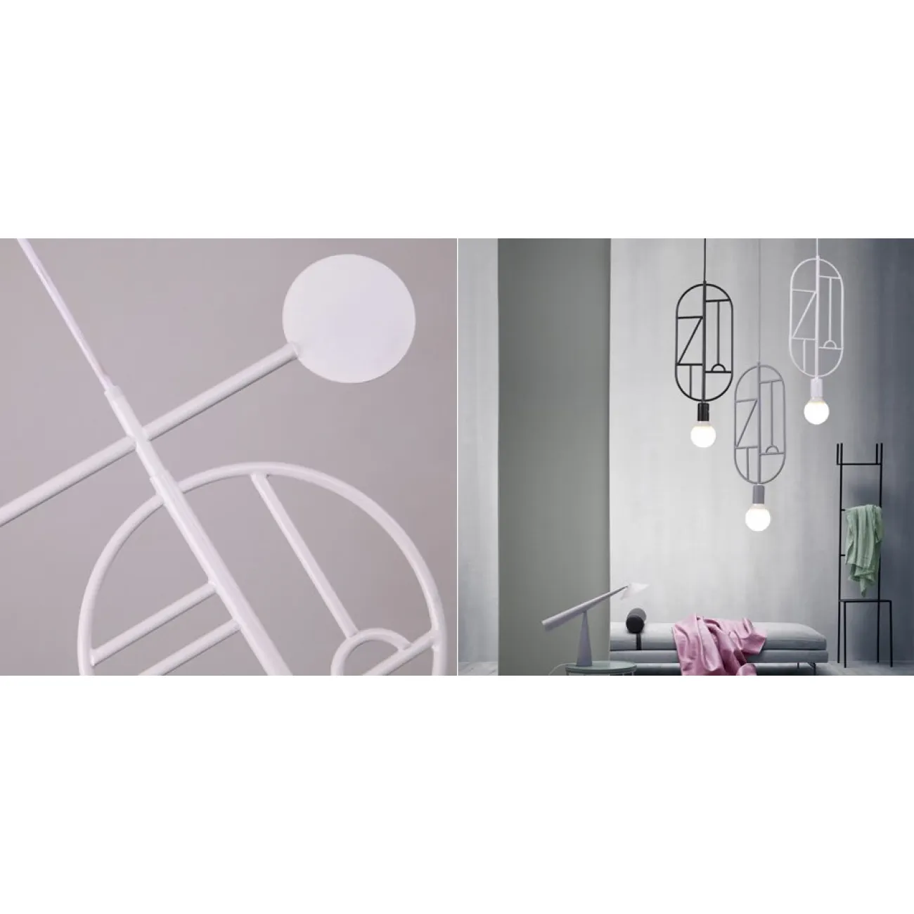 Подвесной светильник Suspension modern design with LED colorful shapes