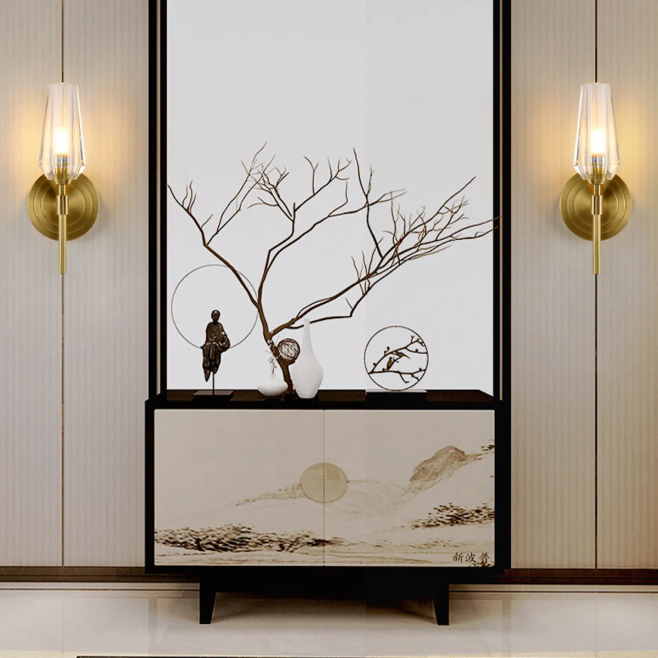 Настенный светильник с цилиндрическим плафоном из стекла на латунном кронштейне REIMA H30 Настенный светильник с цилиндрическим плафоном из стекла на латунном кронштейне REIMA H30